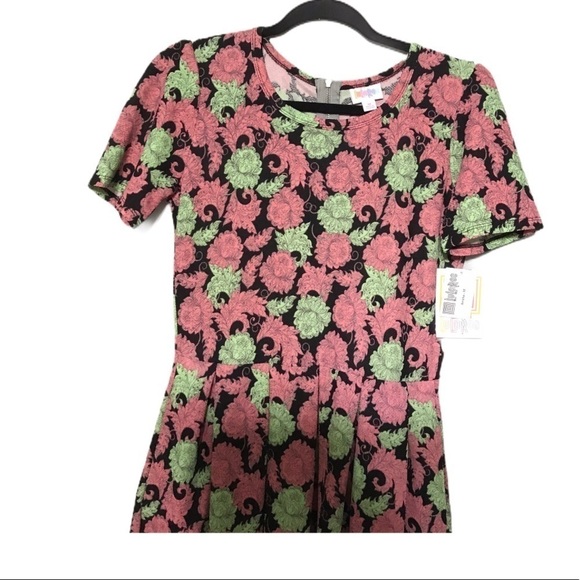 Amelia Dress Floral Green and Pink New D118 - Picture 2 of 5